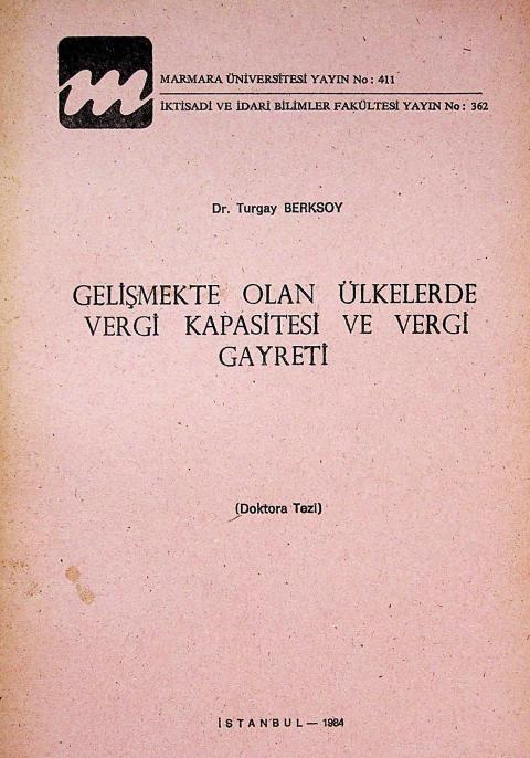 Gelişmekte Olan Ülkelerde Vergi Kapasitesi ve Vergi Gayreti